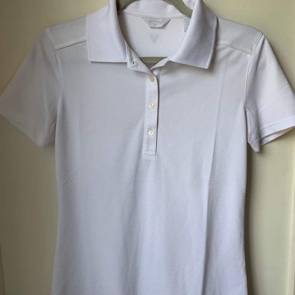 Women's White Callaway Polo